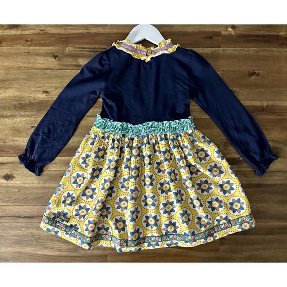 NEW Matilda Jane Once Upon A Time Country Damsel Navy Blue Yellow Floral Dress 6 - Picture 5 of 7